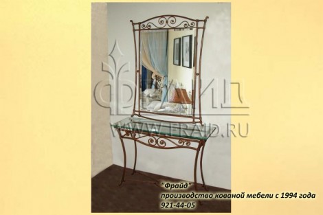 Кованая мебель Кованое зеркало и консоль Верда